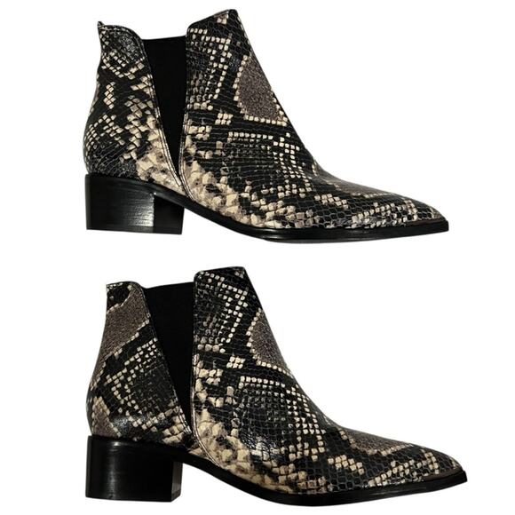 Marc Fisher LTD Yale 4 Chelsea Leather Pointy Toe Ankle Boots - Picture 4 of 12